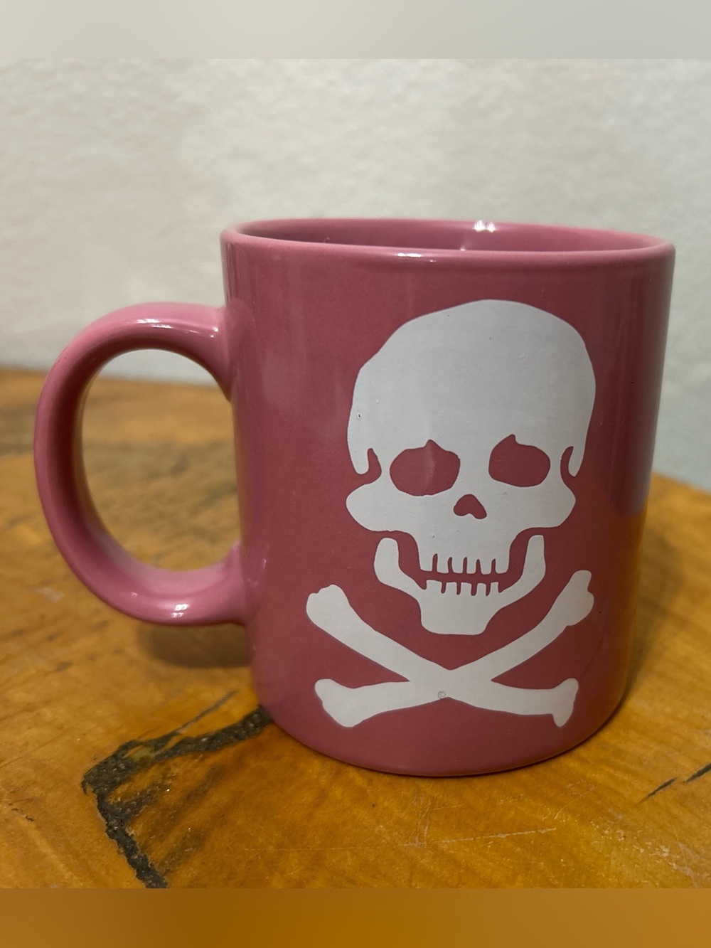 Pink Skull & Crossbones Ceramic Coffee Mug